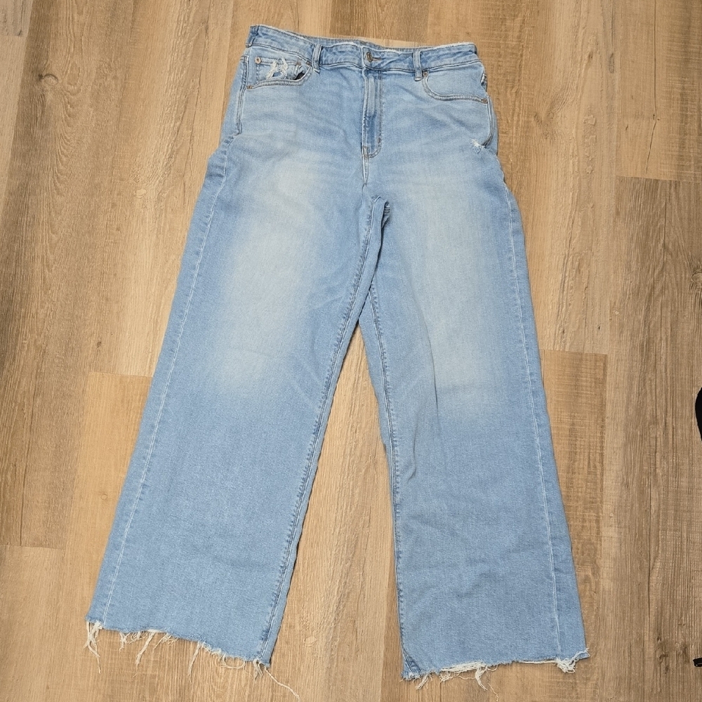 American Eagle Outfitters Blue Flare Wide Leg Jeans